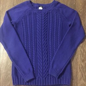 J Crew Royal Blue Cable Knit Sweater